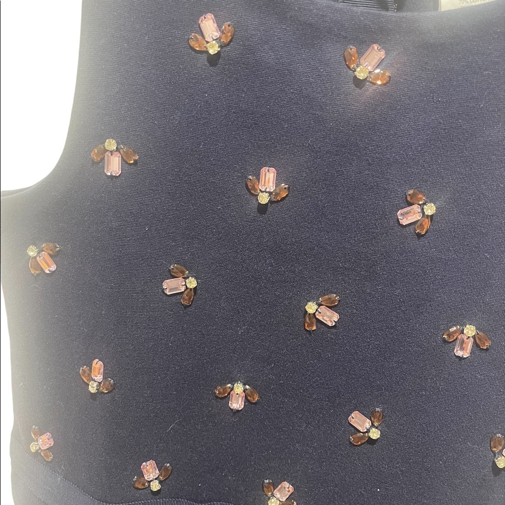 J. CREW Navy Blue Bee Dress - Picture 6 of 8